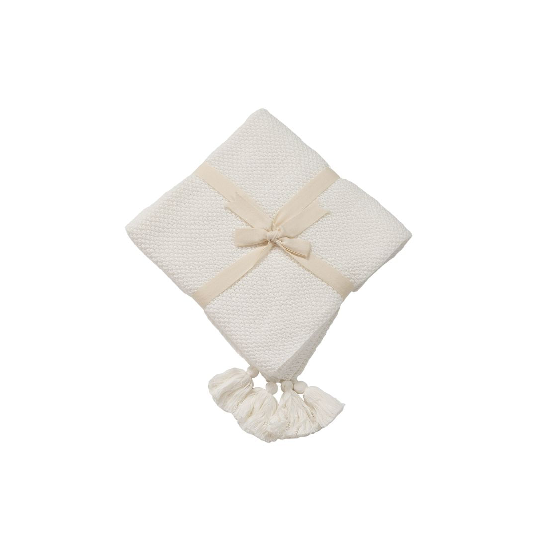 Бебешко плетено одеяло Rova Екрю (100x100 см)