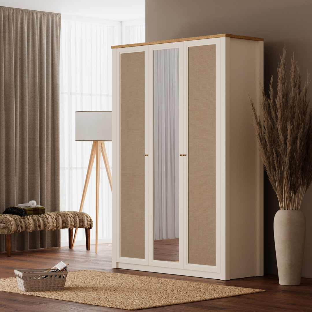 Tрикрилен детски гардероб с огледало Corso - Modern Furniture