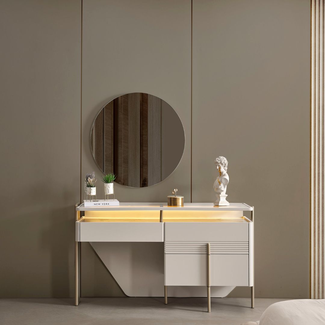 Тоалетка с огледало Vega – фронтален изглед с изчистени линии.