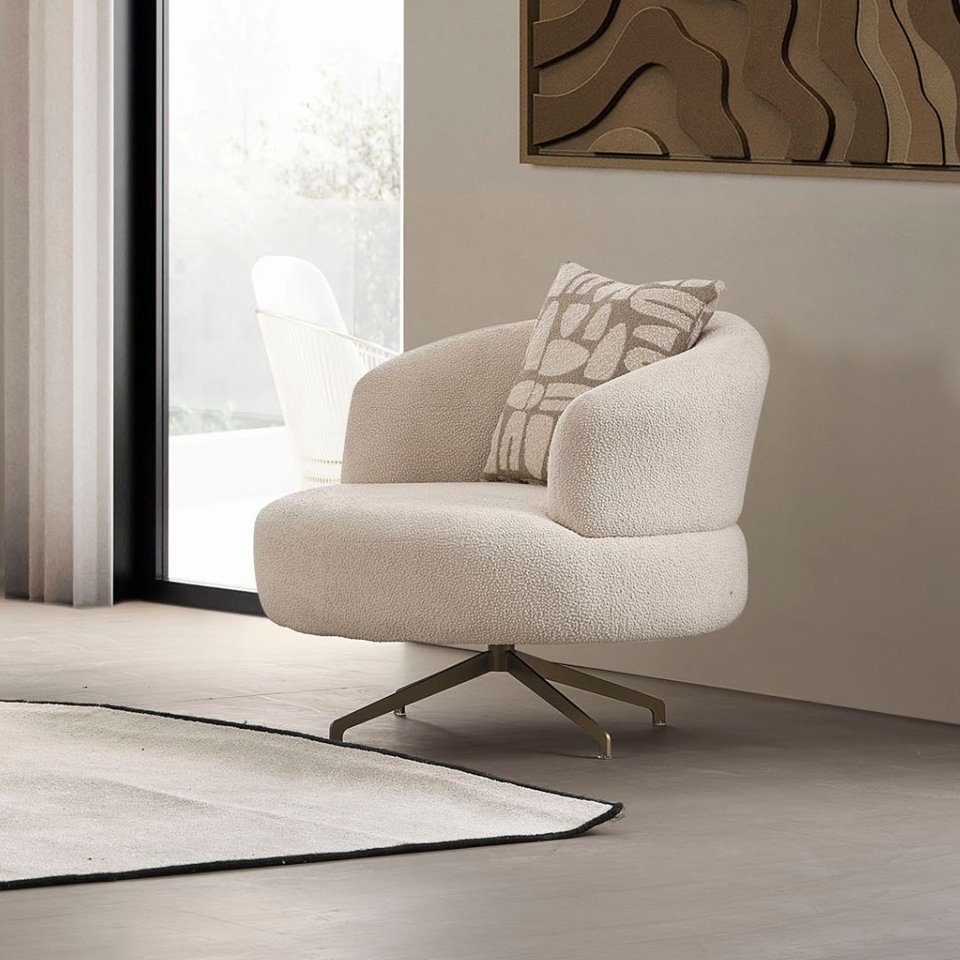 Кресло Vega – фронтален изглед с изчистени линии.