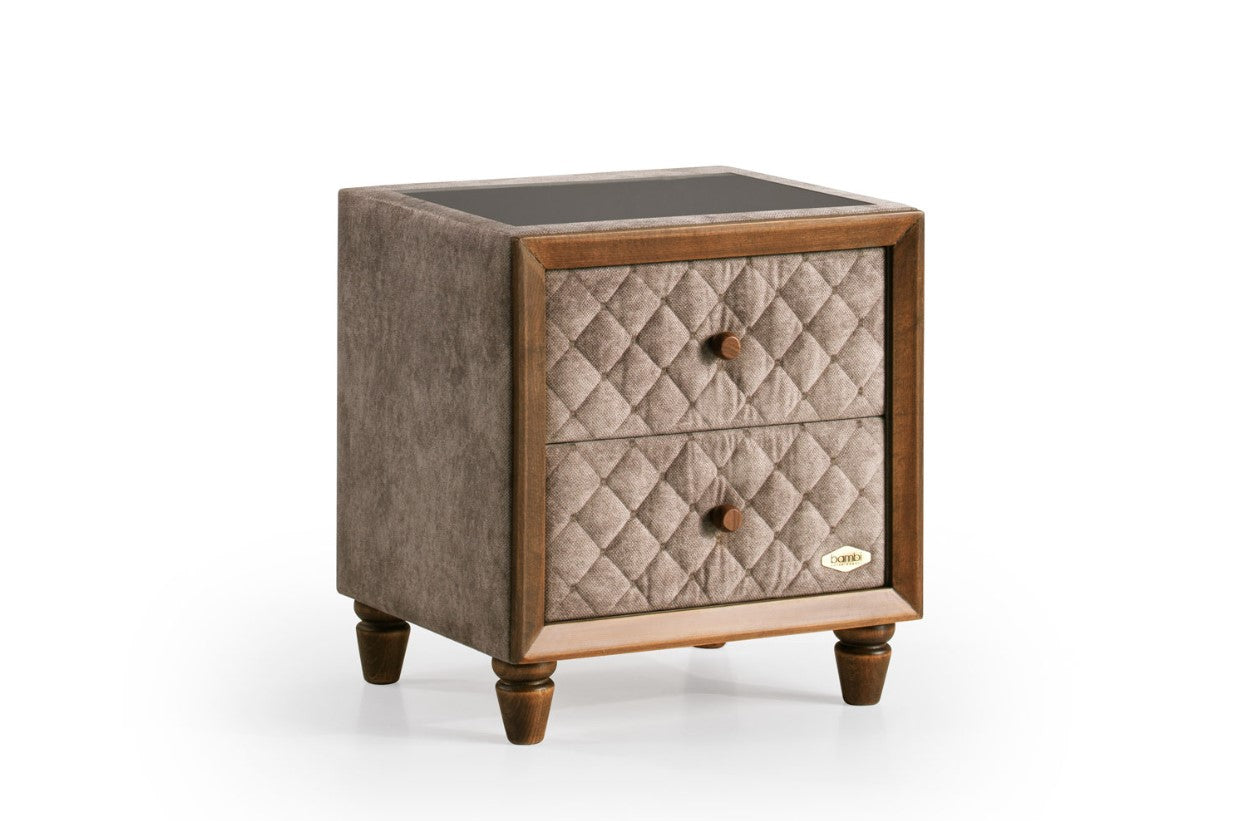 Нощно шкафче Bamboo sleep glass - Modern Furniture
