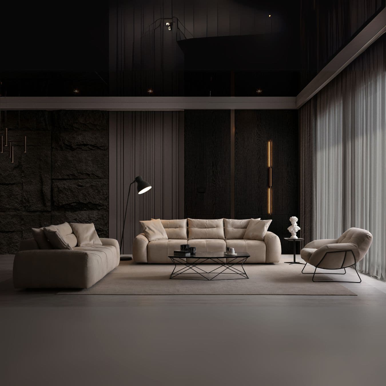 Прав диван с ел. ф-я сън Fendi - Modern Furniture