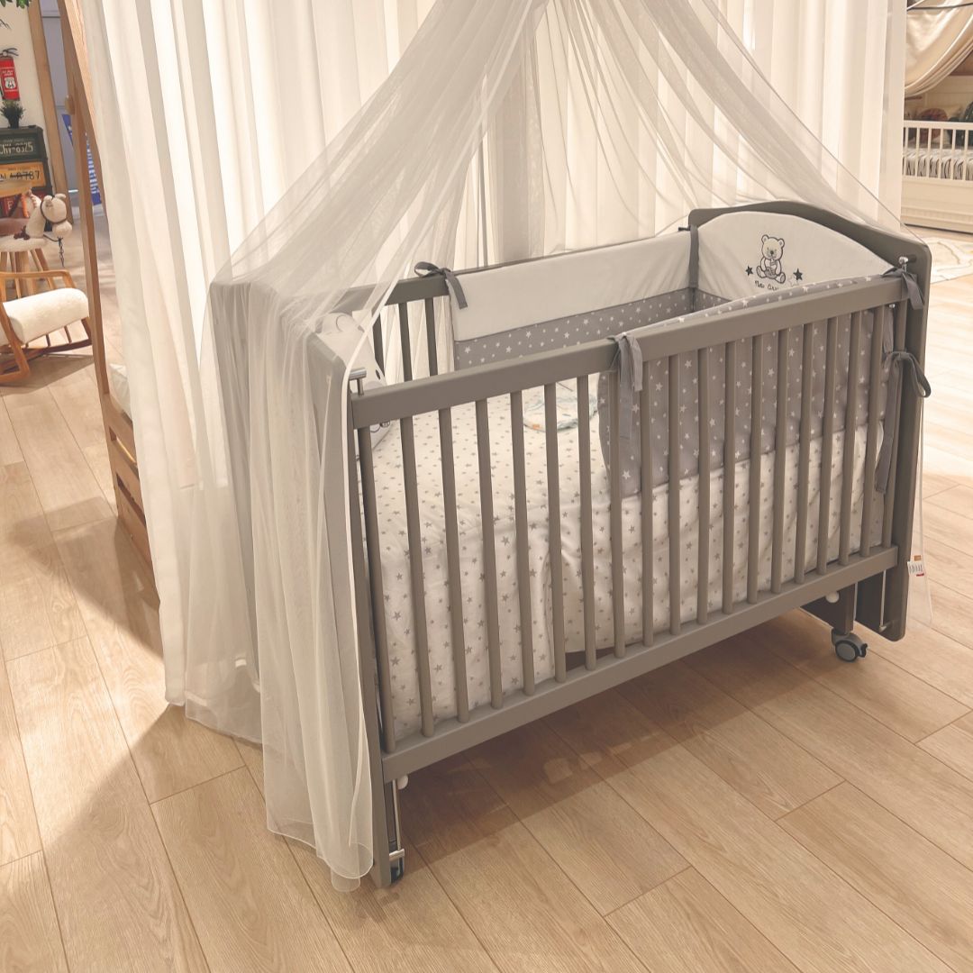 Бебешка люлееща се кошара Sofy grey (60х120) - Modern Furniture