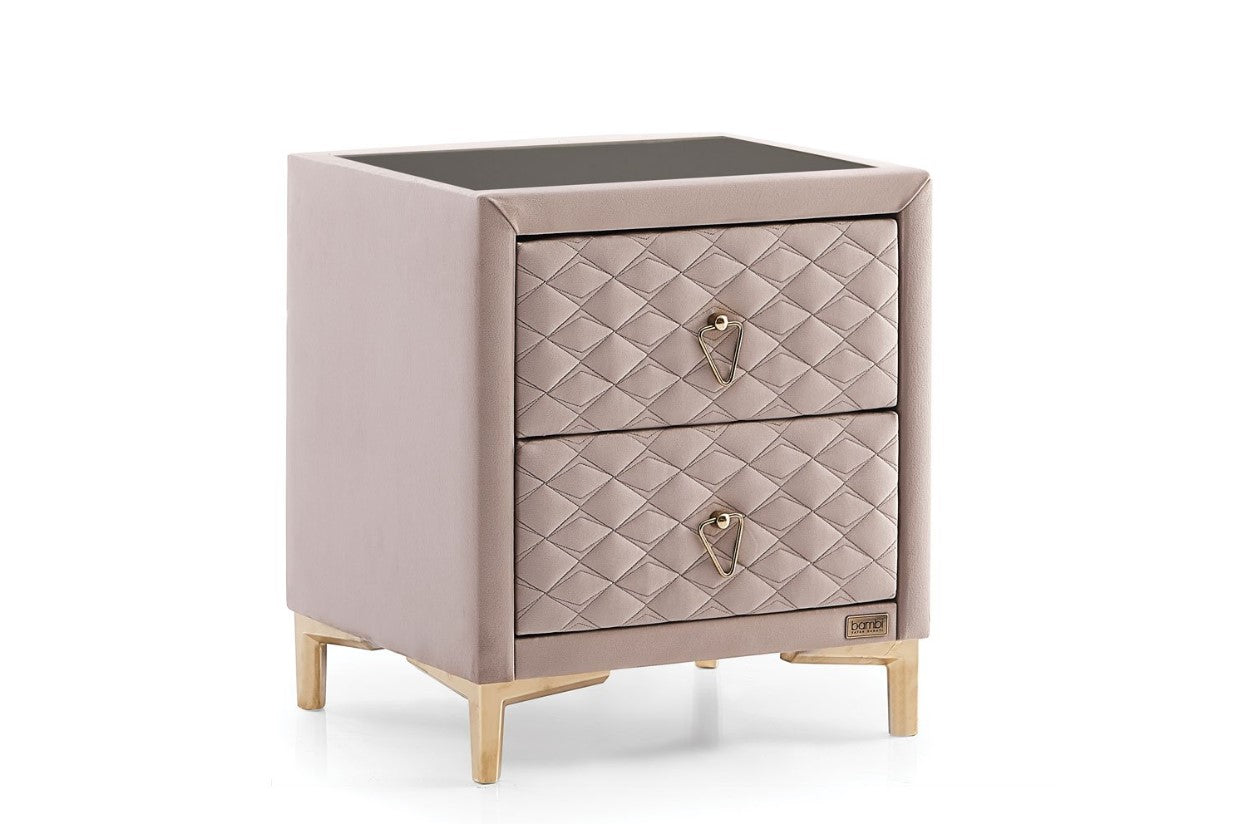 Нощно шкафче Luxia glass - Modern Furniture
