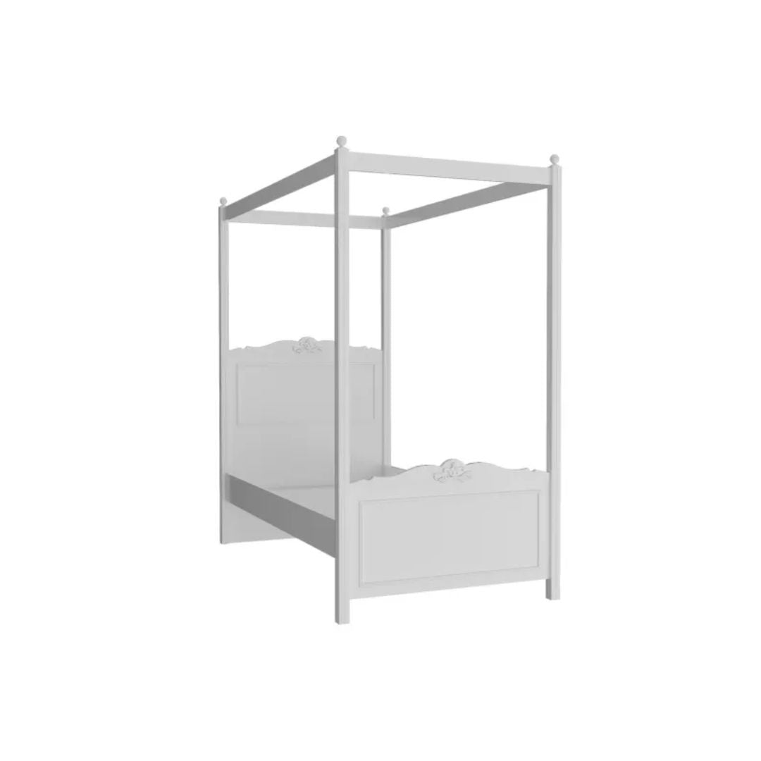 Легло с балдахин  Lora  за матрак 120x200 см  с възможност за чекмеддже - легло сандвич