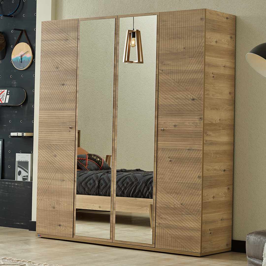 Четирикрилен детски гардероб Origami - Almila-Sofia