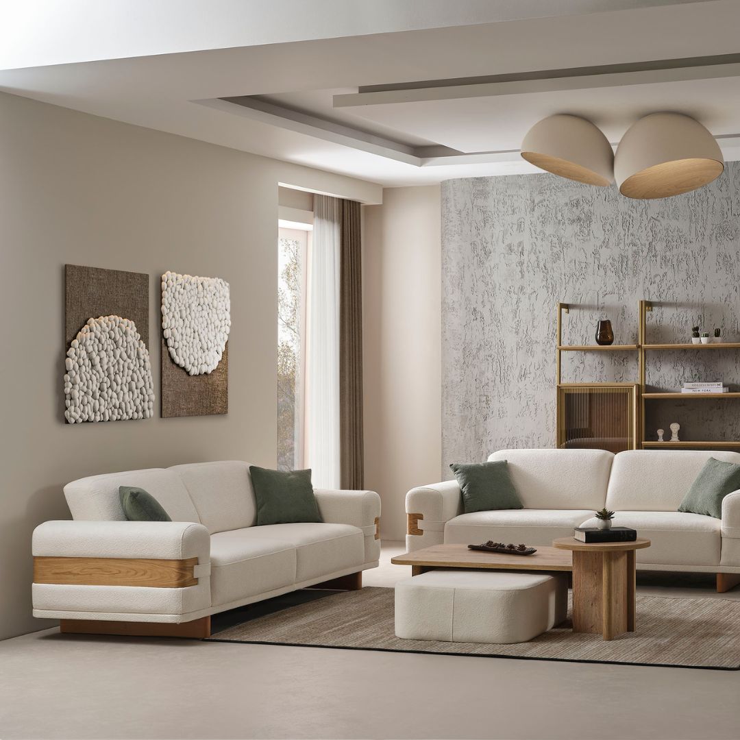 Детайл на подлакътник и шев на диван Anka. Фините линии добавят премиум усещане без натрапчивост.