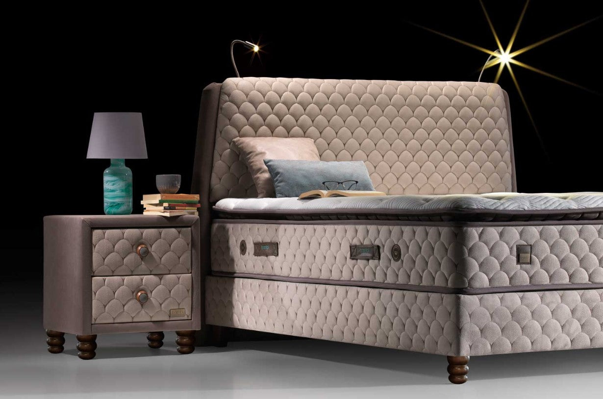 Нощно шкафче Bambi Borjen Glass - Modern Furniture
