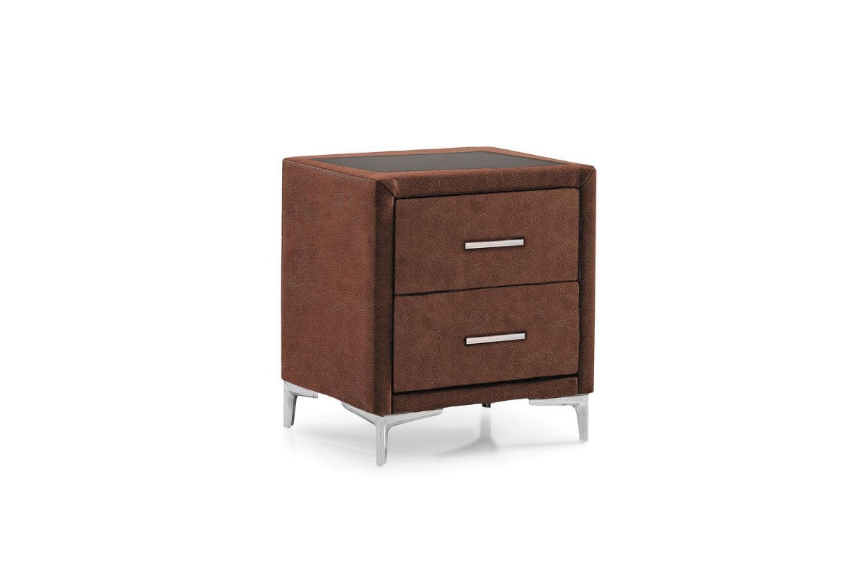 Нощно шкафче Flat glass - Modern Furniture