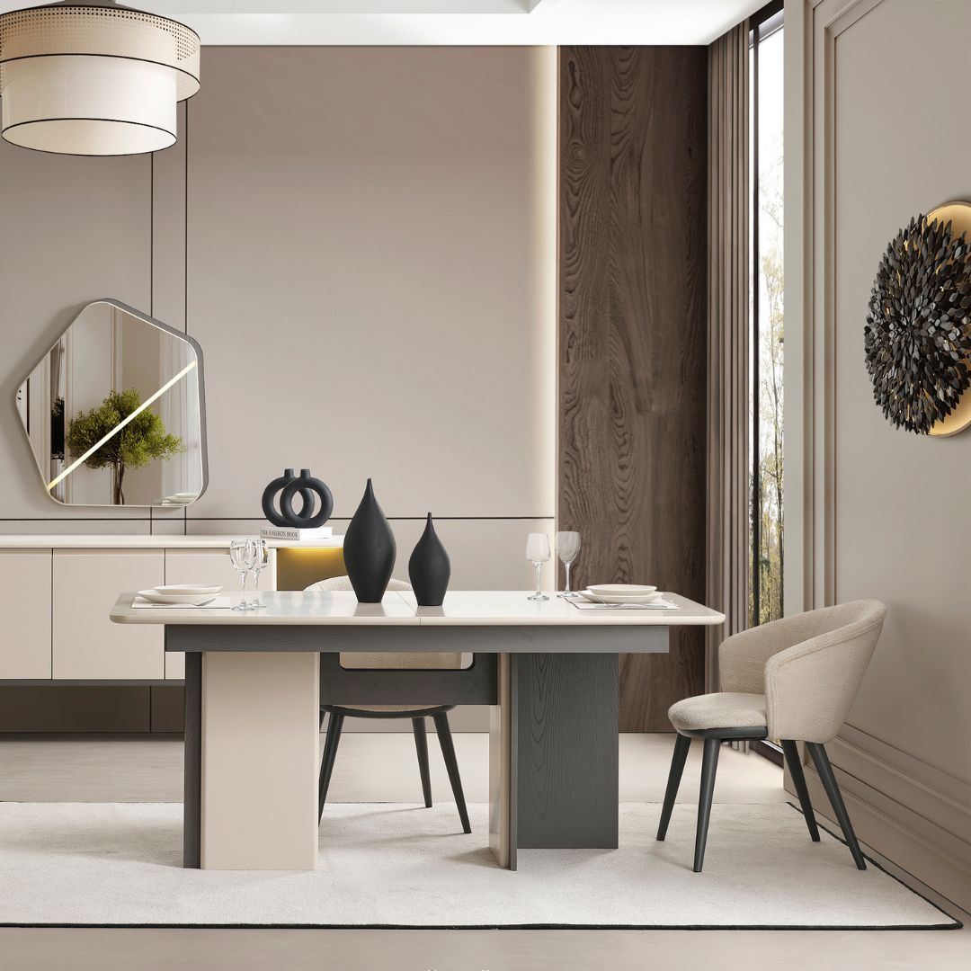 Трапезна маса Stella – детайл на металната конструкция.