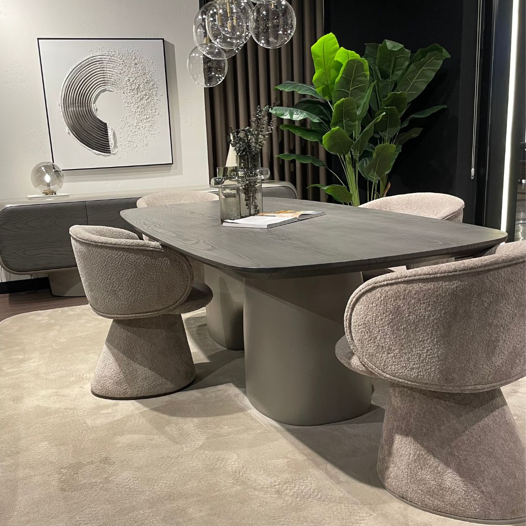 Moon – фронтален изглед на плот 240×110 см с елегантна линия.