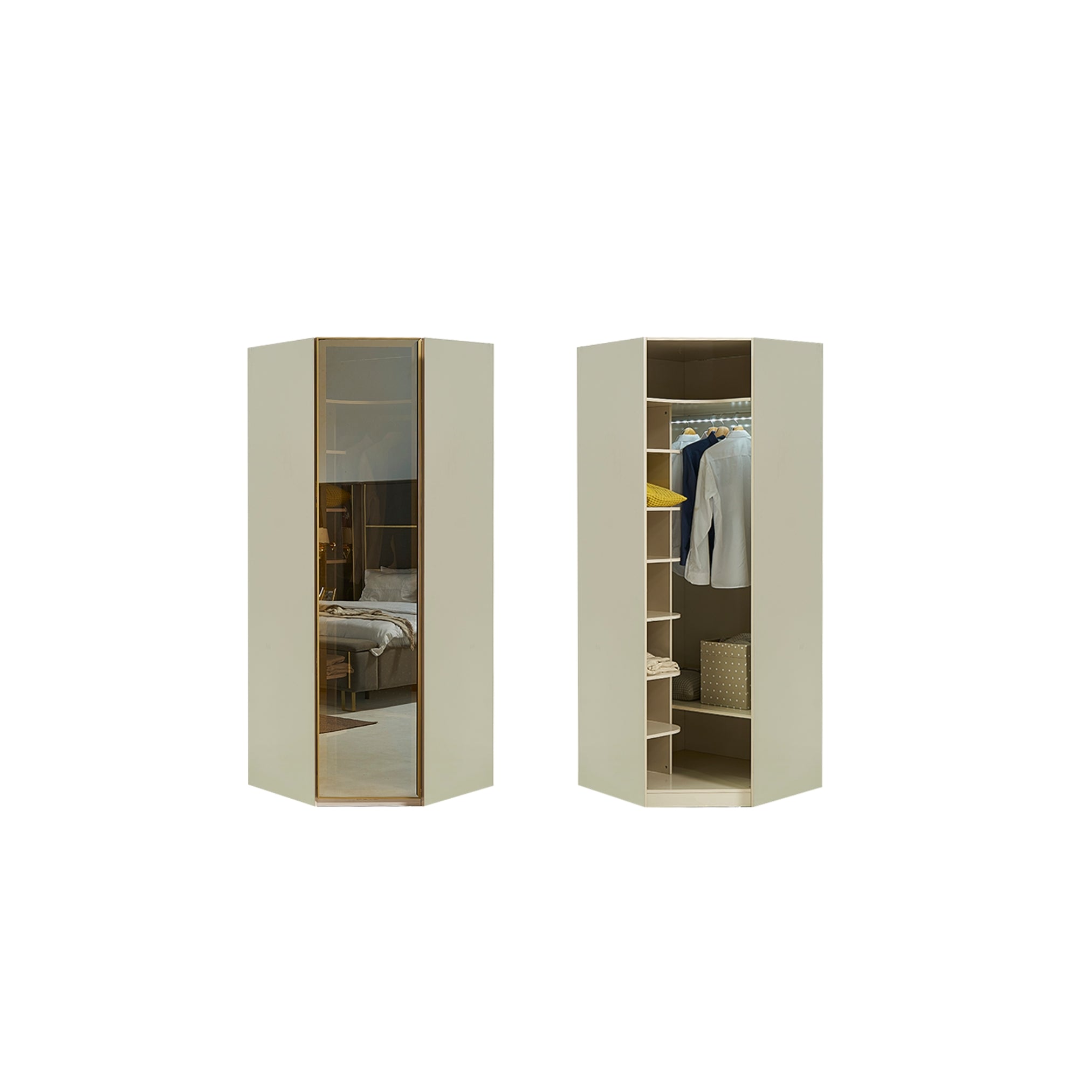  ъглов гардероб