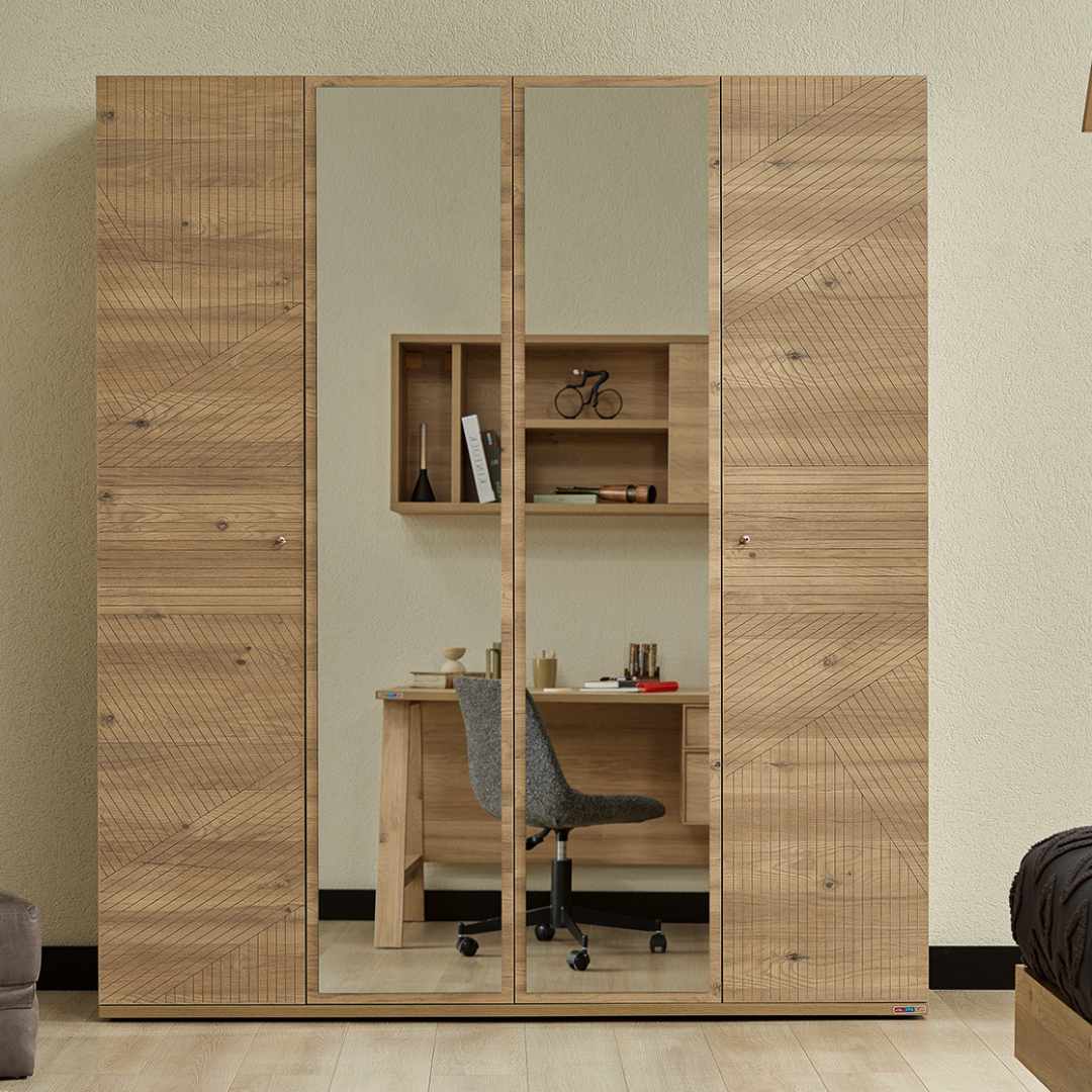 Четирикрилен детски гардероб Origami - Almila-Sofia