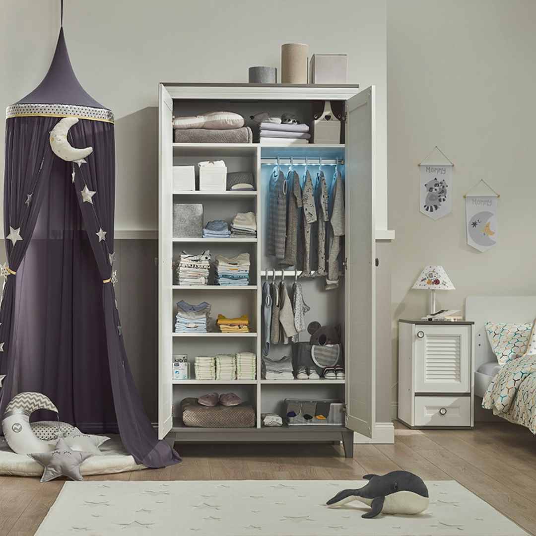 Двукрилен детски гардероб Mia - Almila-Sofia