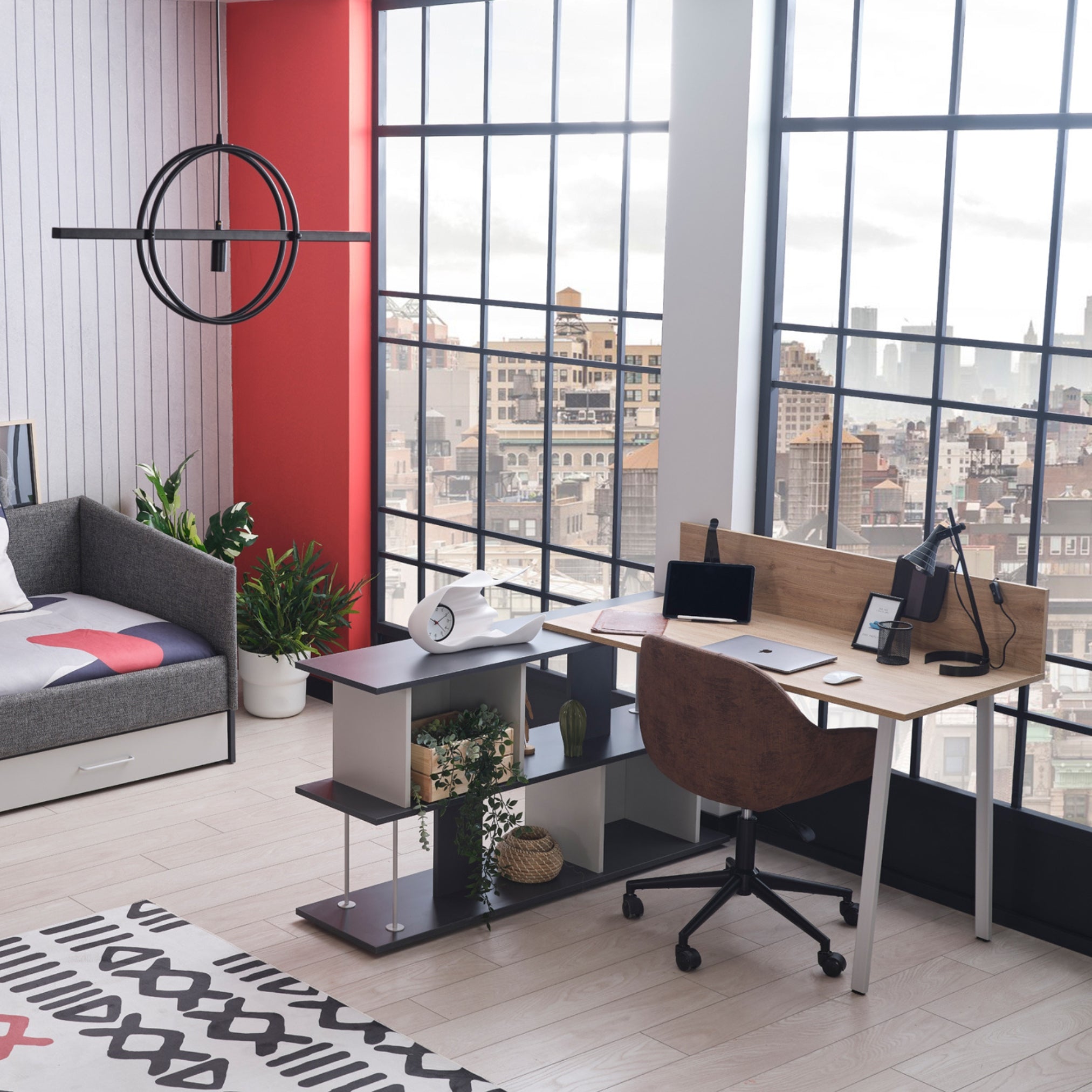 Бюро с етежерка Harvey