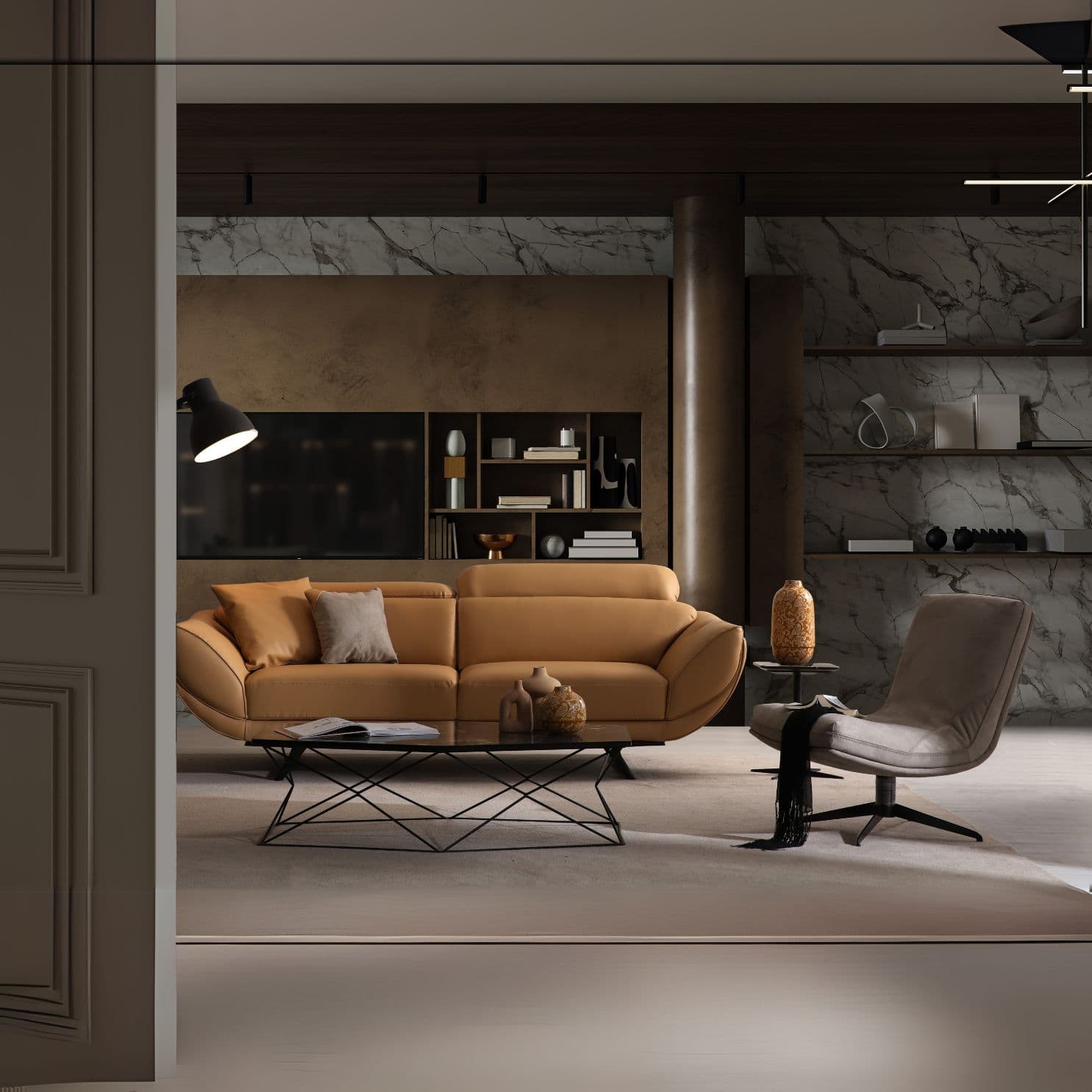 Прав диван с ел. ф-я сън Hermes - Modern Furniture