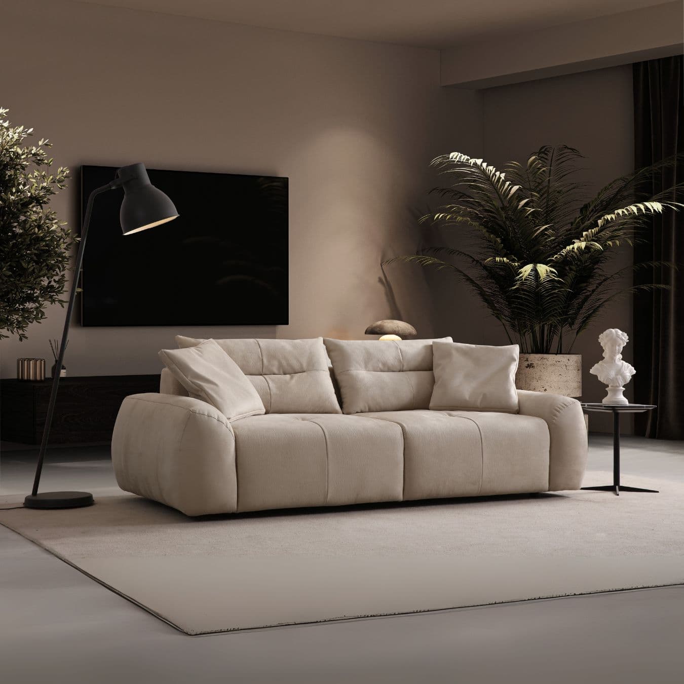 Прав диван с ел. ф-я сън Fendi - Modern Furniture