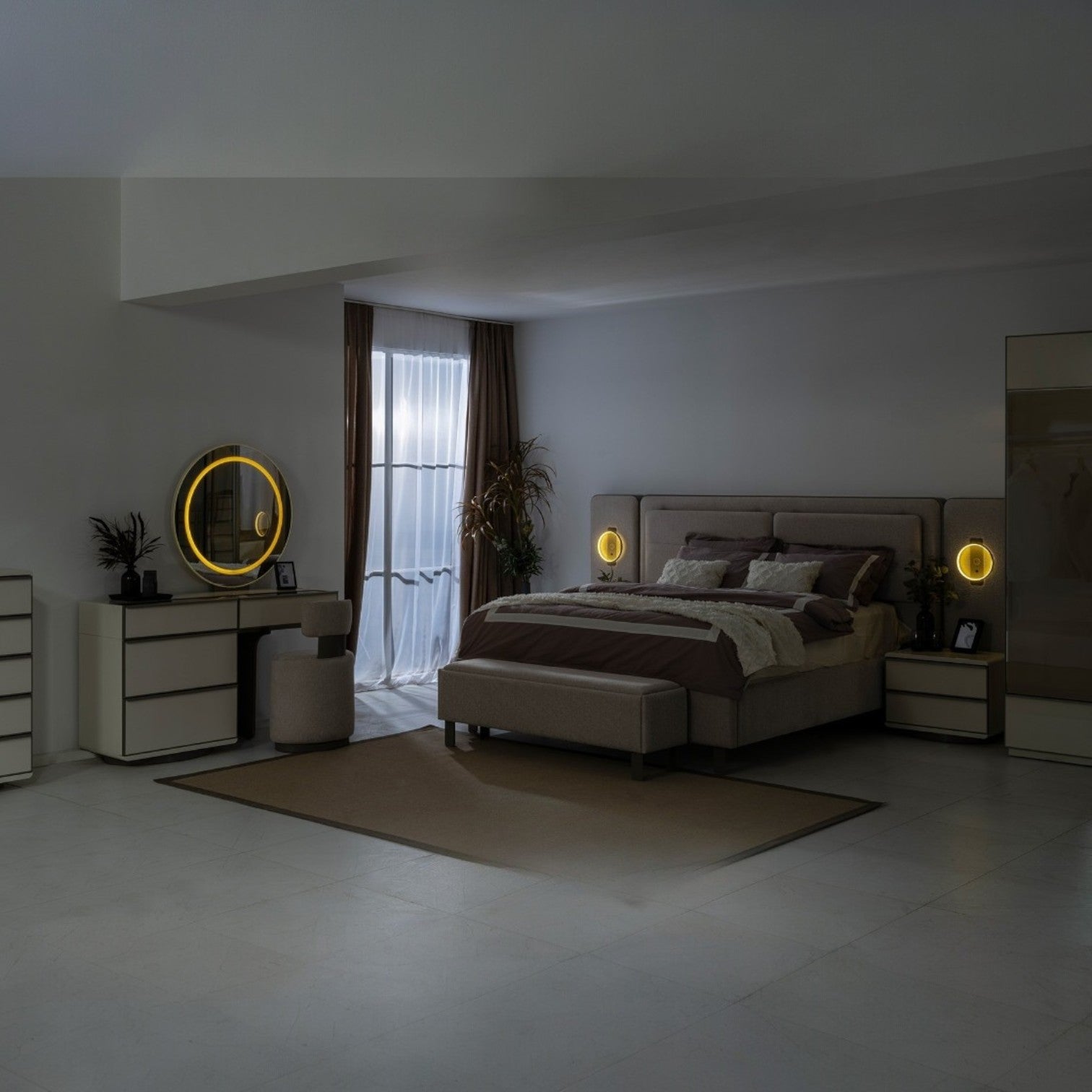 Тоалетката с огледало Pamukkale - Modern Furniture
