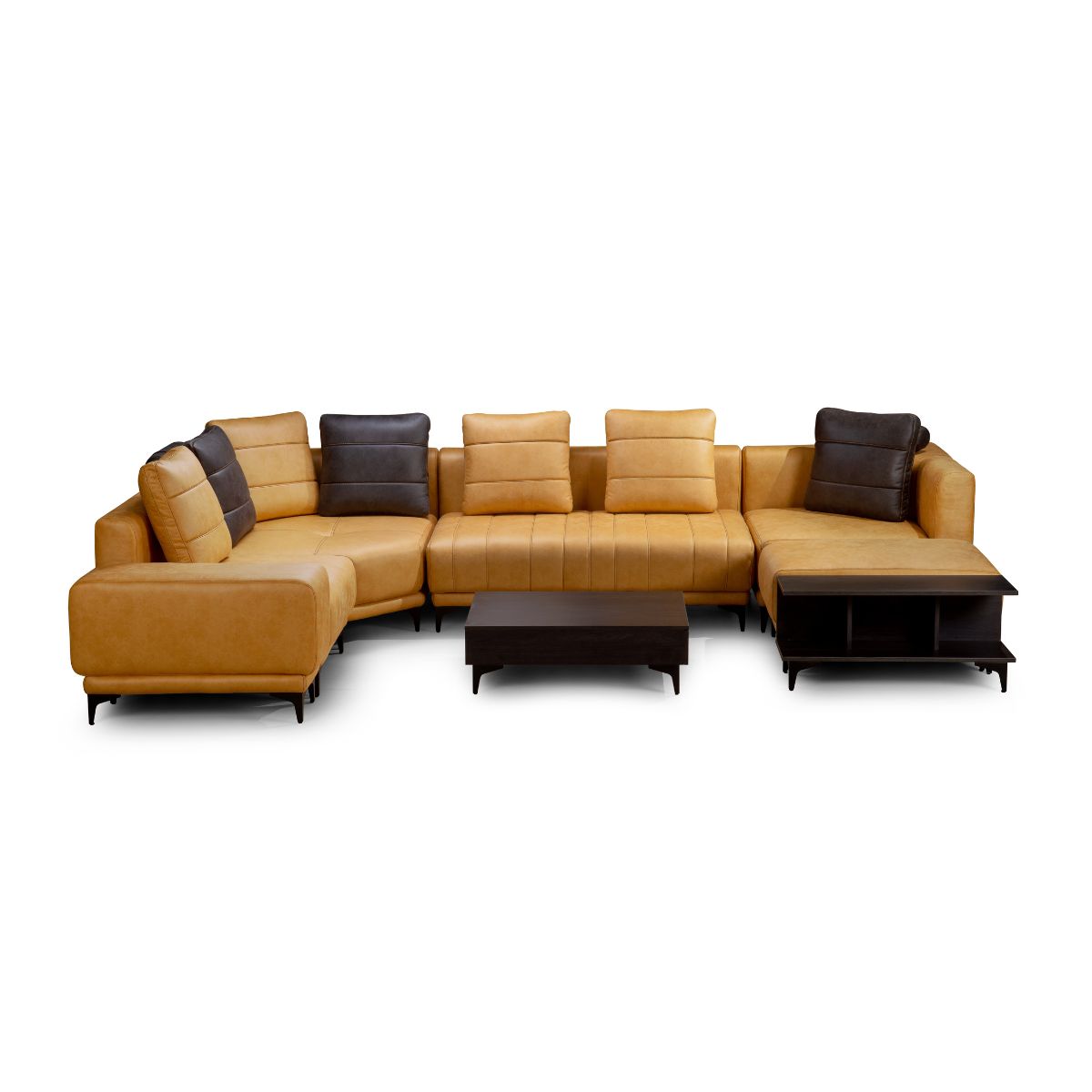 Модулен диван Bella – фронтален изглед на прав, модерен силует.