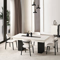 Трапезна маса Safir – правоъгълен плот 185×98 см със заоблени ъгли.