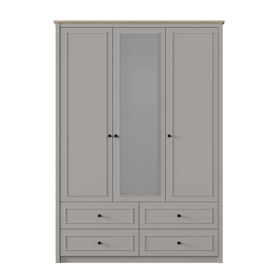 Трикрилен детски гардероб  с чекмеджета Sento - Modern Furniture