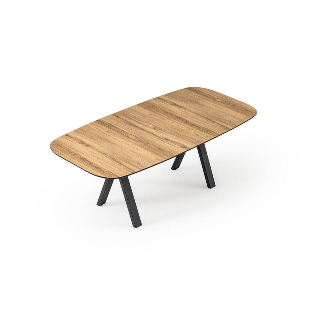 Образец с различни цветове и декоративни варианти за плота на маса Sevilla, помагащ при избора на нюанс според интериора.