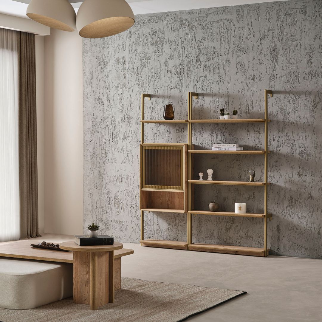 Библиотека Anka – фронтален изглед с подредени книги и декорации.