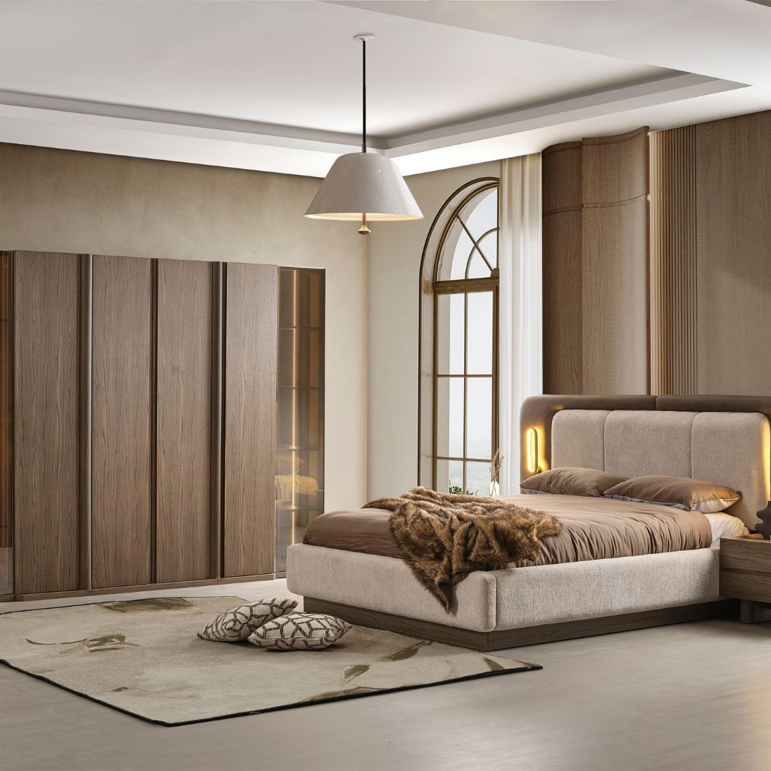 Гардероб Liva – фронтален изглед на минималистичен модел в светъл интериор.