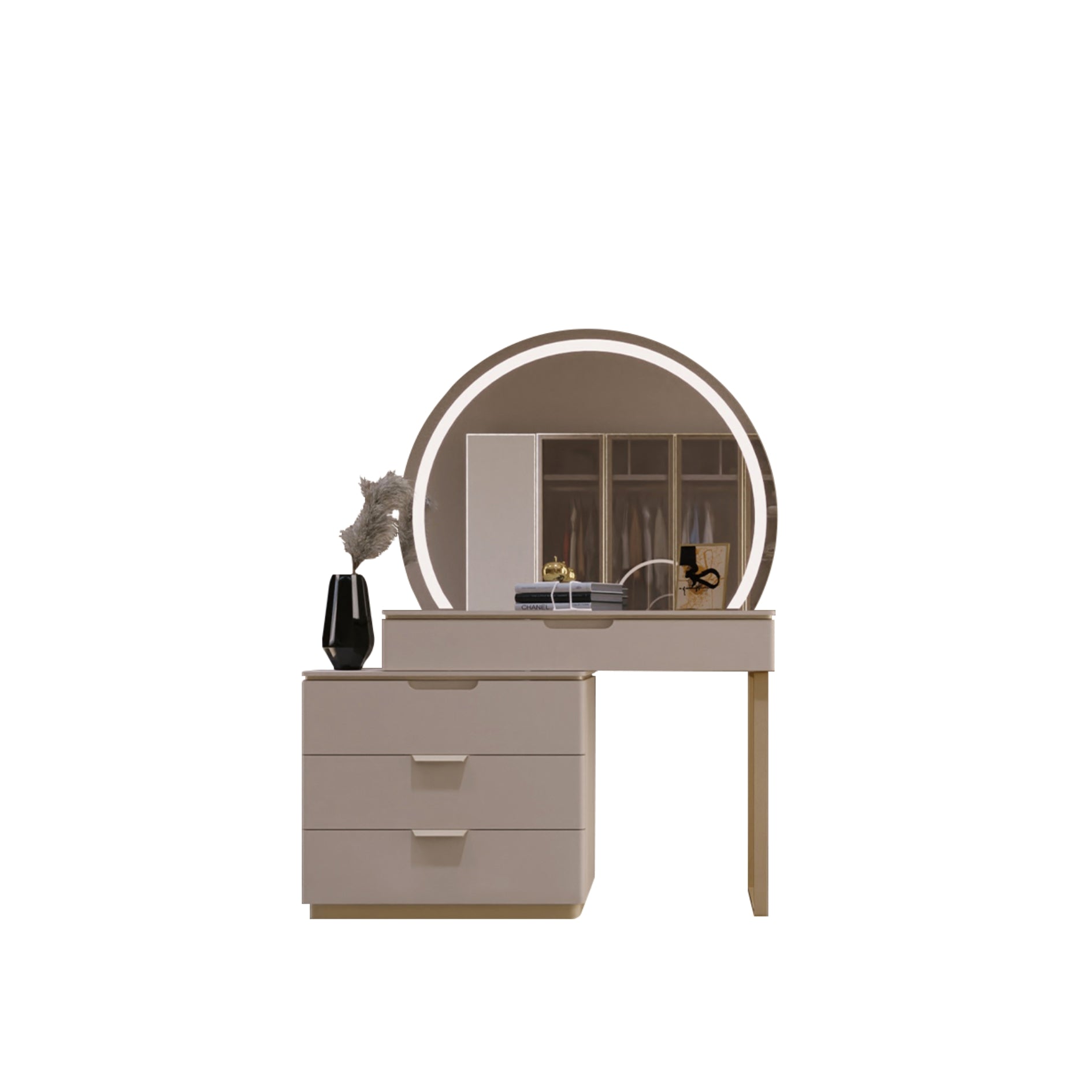 Тоалетка Kapadokya в комбинация със спален комплект Kapadokya за завършен интериор.