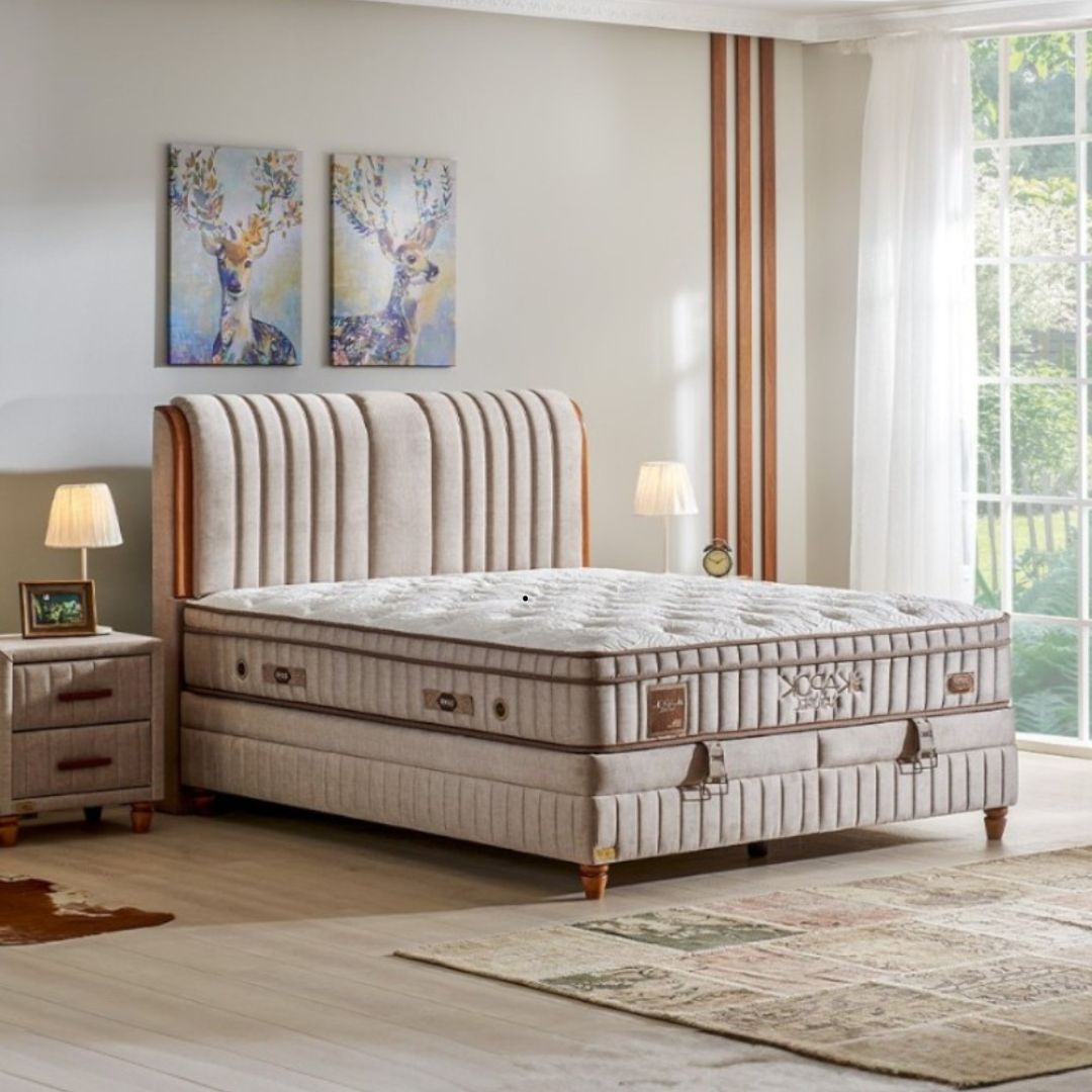 Сет база с ракла и табла + матрак  Kapok Naturel 160/200 и 180/200 - Modern Furniture