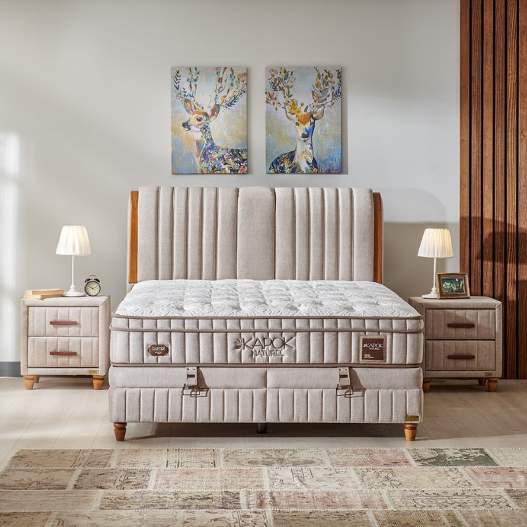 Сет база с ракла и табла + матрак  Kapok Naturel 160/200 и 180/200 - Modern Furniture