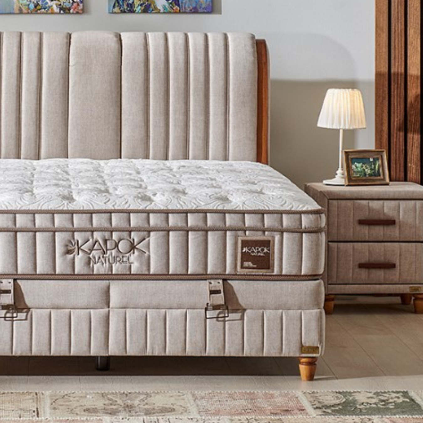 Сет база с ракла и табла + матрак  Kapok Naturel 160/200 и 180/200 - Modern Furniture