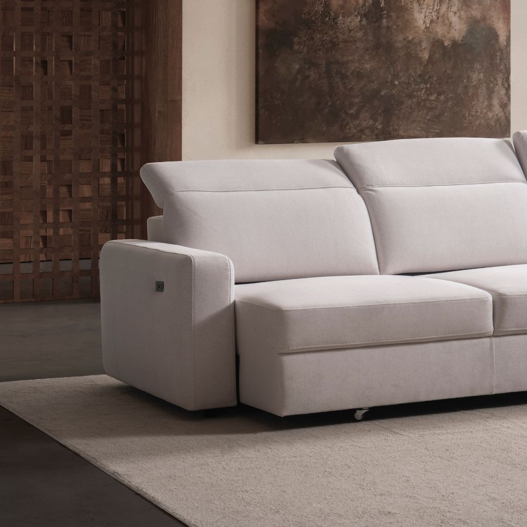 Модулен диван Como – права композиция със средни модули и подлакътници.