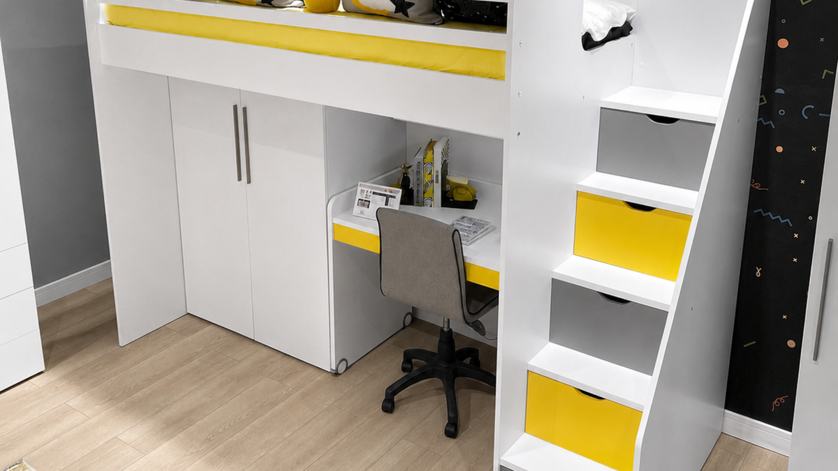 Стая с двуетажно легло Neo Yellow - допълнителен изглед към интериора