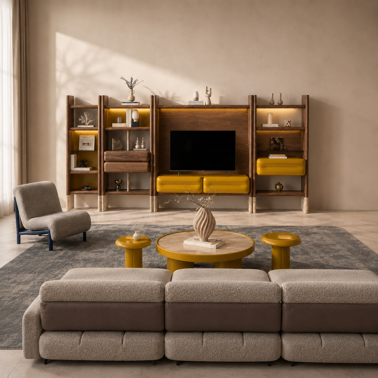 ТВ секция Solaris yellow