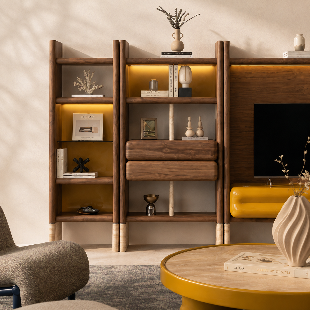 ТВ секция Solaris yellow