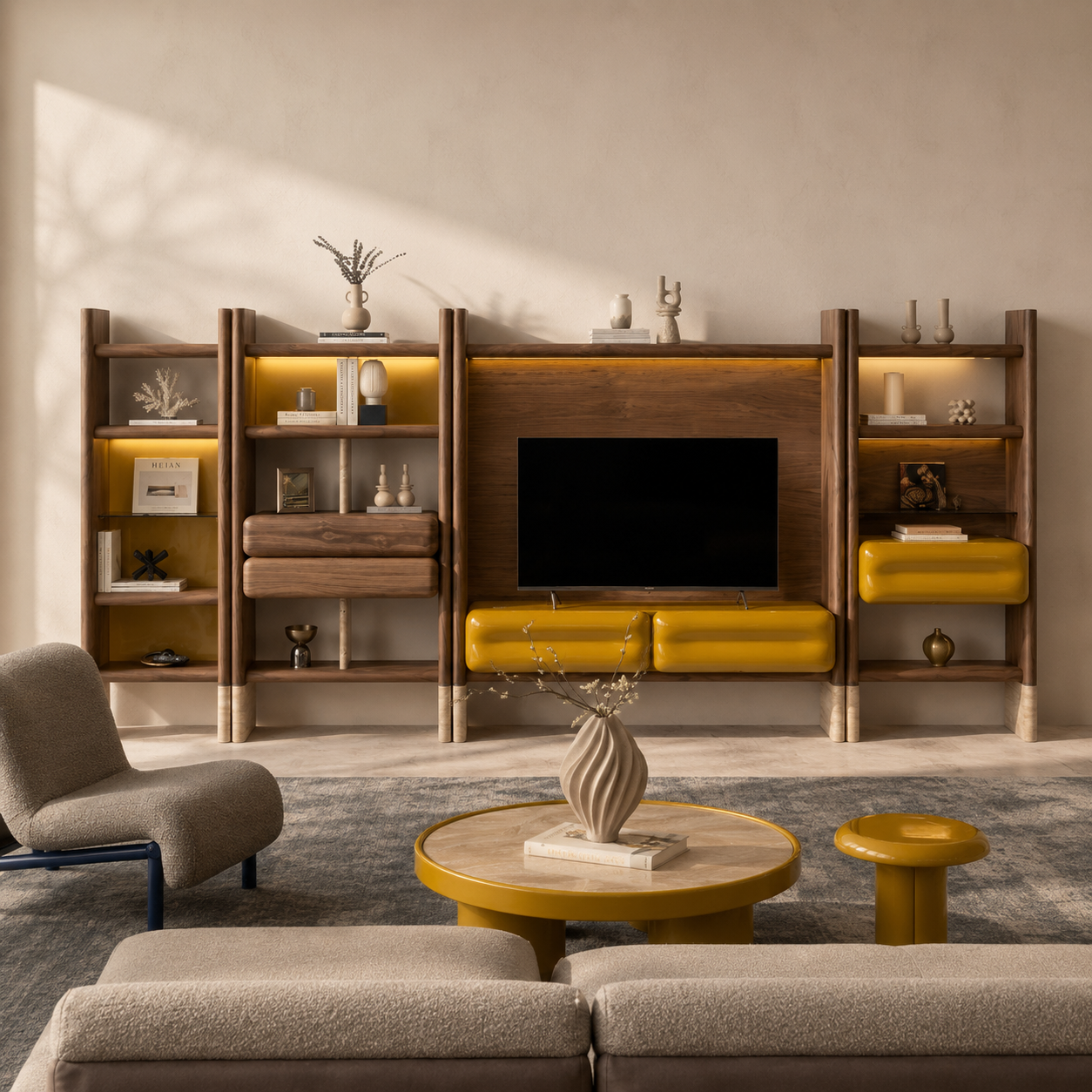 ТВ секция Solaris yellow