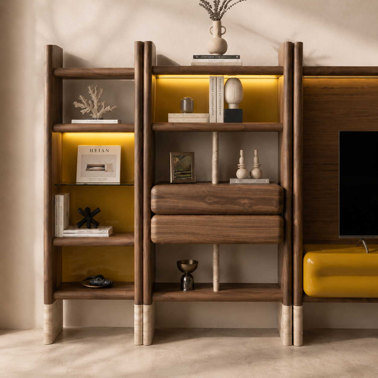 ТВ секция Solaris yellow