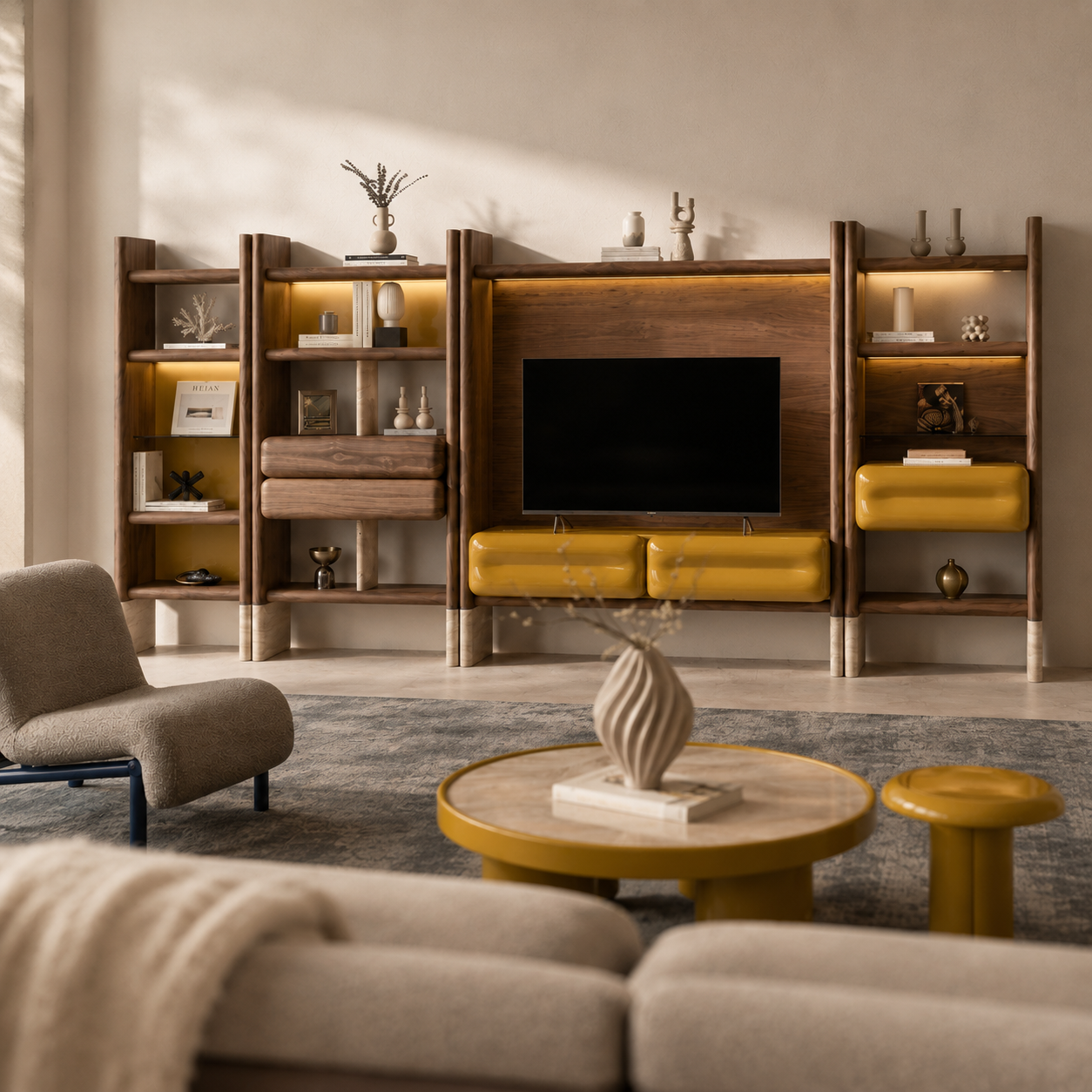 ТВ секция Solaris yellow