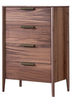 a wooden chest of drawers with four drawers