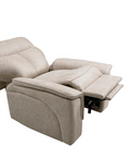 a reclining chair with a reclining chair underneath it
